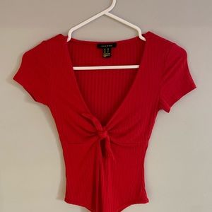 XS Revamped red body suit.